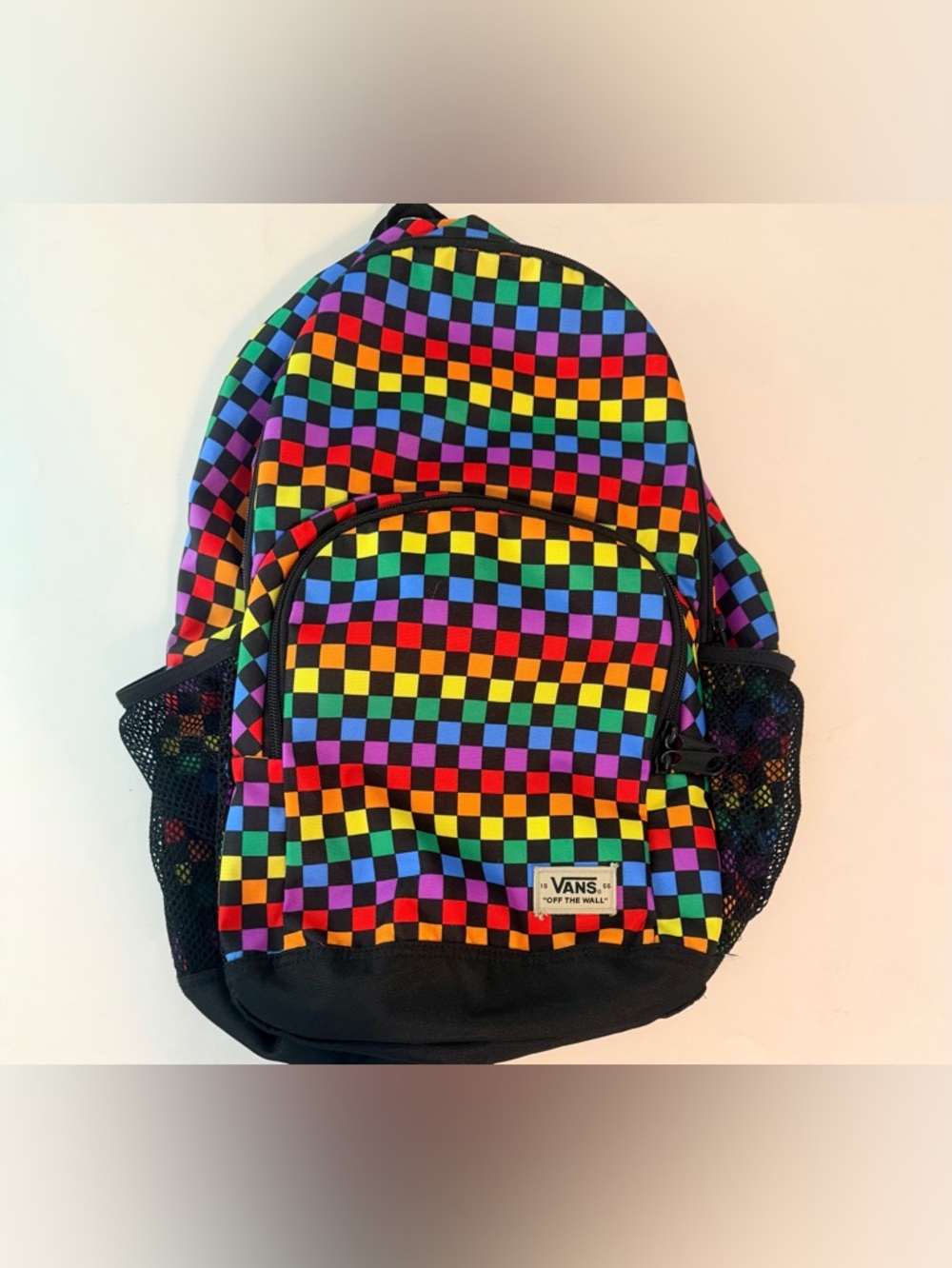 Vans Alumni Pack 5 Backpack - Multicolor Rainbow Checkerboard